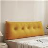 Treer Cuscino da Lettura per Letto Grande Cuscino Schienale Divano Cuscino Lombare per Testiera Wedge Cuscino Cuscino di Supporto Cuscini per Poggialetto Tinta Unita (80 * 40 * 12cm,Giallo)