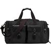 BRASS TACKS Leathercraft Borsone da Viaggio Impermeabile Uomo Donna in Tela Cerata e Pelle Vintage, Borsa da Viaggio 40L con Scomparto Scarpe Separato, Duffle Bag per Palestra, Sport, Weekend, Trekking