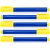 Lhbwhiz Confezione da 5 penne per controllo banconote, penna per rilevamento banconote 132 x 12 mm, penna per denaro contraffatto per rilevare euro, dollari statunitensi, sterline, won ecc. (Blu)