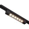 Planetitaly Faretto binario track monofase barra 6 LED 12W resa 144W luce orientabile spot interni negozio vetrina ufficio 230V (Colore Nero, Luce 6000K)