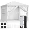 LIFERUN Gazebo 3x3,Gazebi Pieghevole con Oxford 420D,Tenda Giardino Pieghevole,Impermeabile,Tenda per Feste,Tenda Gazebo con 4 Pareti Laterali,Padiglione Giardino Protezione UV 50+,Per il Campeggio (Bianco)