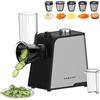 SOKANY 1000W Grattuggia Elettrica, Affetta Insalata con 5 inserti extra-affilati, Tritatutto Per Verdura e Frutta per Grosso, Fine, Affettato, Tritato, Facile da Pulire (SK-06018)