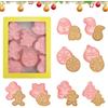 Viilich Formine Biscotti,8 Pezzi Tagliabiscotti Natale,Stampo in Plastica Cookie,Natalizie Stampo per Biscotti per Decorare Biscotto,Bambini Stampo per Biscotti 3D