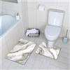 Comfoyar Tappeto Bagno Set di 2, Tappeti da Bagno Antiscivolo, Asciugatura Veloce, Lavabile in Lavatrice, Molto Assorbente e Soffice per Bagno, Doccia, 40 × 60 cm + 40 × 50 cm, Bianco