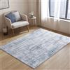 Tinyboy-hbq Tappeto Salotto Lavabile 80x120cm, Tappeto Camera da Letto Pelo Corto Moderno Antiscivolo Morbido Grigio Moderni Soggiorno Grandi Azzurro
