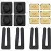 PATIKIL Kit di Bilanciamento per Pale Ventilatore a Soffitto, 4 Set Include 4pz Clip Bilanciamento in Plastica e 6pz 5G e 9pz 3G Pesi per Ventilatore a Soffitto, Tono Oro/Nero