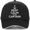 LNLISSD Cappelli da Uomo, Signore Keep Calm I'm The Captain Motor Boat Sailing Sea Berretto da Baseball Divertente Regali Estivi Cappello da Donna Uomo Regolabile Snapback Cappelli Regalo