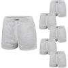 LIABEL Set 6 Pezzi Uomo Boxer Cotone Apertura Davanti Taglie Forti Art.LB440/C (6 Boxer Bianco - 9 / 4XL)