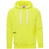 PAYPER Atlanta+ Felpa con Cappuccio da Uomo Misto Cotone Tasche a Marsupio Manica Raglan Polsini Vita in Costina Giallo Fluo (3XL)
