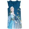 Nada Home Camicia da Notte Bambina Principessa Elsa Canotta con Rouches in Cotone 6080