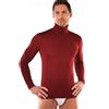 Liabel Maglia Dolcevita Uomo Collo risvoltabile Manica Lunga, Misto Lana (50%) - Blu, L-5
