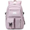 Hamender Zaino per la scuola per ragazze, rosa di grande capacità, per scuola media e superiore, multitasche, impermeabile, per bambini e ragazze, Viola, One Size(18*31*45)
