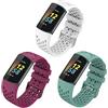 FunBand Cinturino Compatibile con Fitbit Charge 5, Cinturini Sportivo di Ricambio in Silicone Morbido Regolabile Traspirante Accessori Cinturino per Fitbit Charge 5 Activity Tracker, 3-Pack