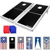 GoSports - Set da gioco per cornhole dal design rustico rosso e blu, dimensioni regolamentari