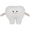 Apricot Lamb Denti di peluche per bambini, morbido e carino, per bambine e ragazzi, con denti soffici, bianco, 15 cm
