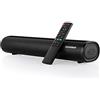 TKMARS Soundbar TV a 2.0 Canali, 3 Modalità di Abbinamento, Altoparlanti Bluetooth Wireless da 30 W 5.0, Mini Sound Bar per Connessioni in Fibra Ottica/Assistenza/USB (50 cm)