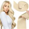 YDDM Extension Capelli Veri Biadesivo 20pcs 60cm 50g Biondo Chiaro extension biadesive capelli veri Tape In Extension Capelli Veri Extension Adesive Capelli Veri(24inch,60#)