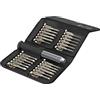 Hama 200762 Kit Minicacciaviti Per Pc, Impugnatura In Metallo, 24 Teste con Custodia