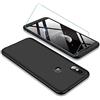 Joytag Cover Compatibile Xiaomi Redmi S2 ，Custodia + vetro temperato Protezione a 360 ° PC hard case JOYTAG-Nero