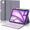 IVEOPPE Tastiera iPad Air 13 M4 2026/M3 2025/M2 2024, Cover Tastiera Italiano QWERTY Retroilluminata Magnetico Staccabile Bluetooth con Portapenna per iPad Air 13 2024/2025/2026, Viola lavanda