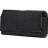 Baiyian Porta Cellulare Da Cintura Custodia da Cintura Belt Pouch in Pelle Artificiale con Clip per Samsung Galaxy A13 A23 A22 A14 A53 pro iPhone 14 Pro Max Google Pixel 7 Pro - Nero