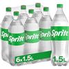 Sprite - 6 Bottiglie da 1.5 L, Gusto Lemon-lime, A Basso Contenuto di Zuccheri, Bottiglia PET 100% Riciclabile, Gusto Naturalmente Rinfrescante, Bevanda Analcolica Frizzante