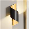 Bill Goff Inc. Applique moderno doppio fascio luce LED G9 7W lampada bianco nero parete muro ingresso corridoio camera da letto 230V Nero 4000K