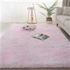 Jyswx Tappeto Peloso Salotto - Tappeti Soggiorno Moderni Grandi Dimensioni - Tappeto Lavabili Antiscivolo per Camera da letto, TieDye Rosa, 50 x 120 cm