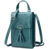 REETEE Piccola Borsa a Tracolla Donna PU Pelle Borse a Spalla Cellulare Moda Borsa Mano, Messenger Crossbody Bag Portafoglio Donna con Tracolla Regolabile e Rimovibile (A-Blu scuro)