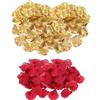 ZBHDEYG 800 petali artificiali, petali di decorazione per matrimoni, decorazioni dorate, petali di rosa per la camera da letto, accessori per decorazioni regalo (oro, rosso e nero)