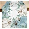 GEBETTER Runner da Tavolo Autunno, 183×33cm Runenr Foglia Zucche Autunnale Decorazione Tavola Autunno Interni (Zucche Blu)
