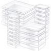 Leslady Contenitori Trasparenti Piccoli e Scatoline in Plastica Organizer Multifunzionale per Casa e Cucina con Coperchio, Perfetto per Gioielli, Cosmetici e Altro