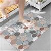 Fecialy Tappeto Doccia Antiscivolo, 60x80cm, Tappeto da Bagno Antiscivolo con Scarico, Tappeto da Bagno in Morbido PVC Luffa, ad Asciugatura Rapida per Bagno e Ambienti Umidi