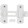 KATUR Serratura per porta scorrevole di fienile più spessa, 3,94 x 2,75 in acciaio inox Flip Latch Gate Latches Bar Latch Small Gate Bolt per il bagno, all'aperto, garage (Bianco opaco)