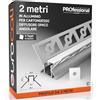 Eurocali 1x Profilo Angolare da 2 metri (2mt) a Scomparsa in Alluminio per Strisce LED Copertura Opaca larghezza max striscia led 9.5mm - 9.5 x 10.8 (alette 45.4)