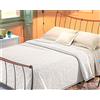 SpazioTessile Coperta Copriletto Broccato Piquet Roseto Bianco Pizzo 100% Cotone Made in Italy (Singolo 180x250)