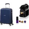 American Tourister Tracklite - Spinner Piccolo Bagaglio a Mano, S (55 cm - 34 L), Blu (Dark Navy) & Nespresso Inissia EN80.B, Macchina da caffè di De'Longhi, Sistema Capsule Nespresso