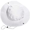 KorhLeoh Cappello estivo Boonie Safari con stringa, pieghevole a tesa larga in cotone, Colore: bianco., L