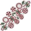 Alpha Living Home Runner da tavola natalizio, 91 cm, con perline di caramelle, per tavolo della cucina, decorazione per la casa, per raccolto, Ringraziamento, matrimoni, feste, colore: rosso/verde/bianco