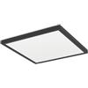Eglo Rovito Plafoniera a LED, rotonda, per bagno, lampada da soffitto in plastica di colore nero e bianco, luce bianca calda e fredda, IP44, 29 x 29 cm