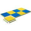 ProGame Kit 8 Pezzi Tatami Palestra 4 cm PERFORMANCE-Home Giallo/Blue 50x50 cm Tatami Spesso Judo - Made in Italy