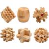 Holzsammlung 6 Pezzi Rompicapo in Legno, Giochi Mentali per il IQ, 3D Giocattolo Educativo Intelligenza, Giocattolo Bambini e Ragazzi Intelligenza per Adulti e Bambini #E