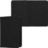 kwmobile Custodia per Libretto Circolazione Auto in Tessuto - Cover Portalibretto con Scomparti per Tessere Patente - Foderina Porta Documenti nero