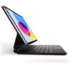 Dracool Custodia Tastiera per iPad 10ª Generazione 10.9 2022 Tastiera Trackpad Magic Type Keyboard Supporto Magnetico Retroilluminata Tedesco QWERTZ - Nero