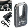 Artago 69T5 Pack Lucchetto Antifurto Bloccadisco ad Alta Sicurezza + Supporto per Ducati Monster Diavel, Omologato Sra, Sold Secure Gold, ART4