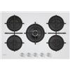 Candy Piano Cottura 5 Fuochi a Gas Larghezza 75 cm (1 Bruciatore Wok) in Vetroceramica colore Bianco - CVG74WTW Moderna