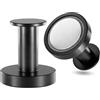 POPPSTAR Ganci magnetici rotondi extra forti per abiti nero opaco - Kit da 2 calamite neodimio con gancio extra forti, utilizzabili come ganci magnetici per vestiti, porta salvietta, portasciugamano