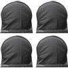 QENETY Coperture per pneumatici, 4 pezzi, colore nero, impermeabile, protezione UV, neve, sole, pioggia, per camper, camion, rimorchi (76,2 - 81,3 cm)