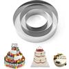 Rdddhur Anello per Torte, Set di 3 Coppapasta Tondi Acciaio Inox Stampi per Torte, Stampo Torta Circolare Ø 10/15/20, Tagliapasta Anello per Pasticceria Dessert