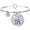 Aloha bracciali per compleanni 18 30 40 e 50 con cristalli, in acciaio (18 anni)